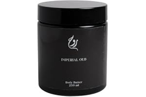 ROUH Imperial Oud Body Butter for Men and Women – Luxurious Moisturiser with Shea Butter and Oud, Musk, and Leather – Hydrating Skincare for Soft, Moisturised Skin – All Skin Types