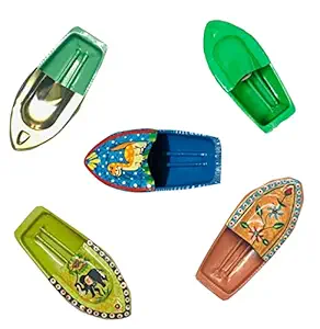 Krisah Tin Multi Color Put Putt Pop Pop Boat, Pack of 5