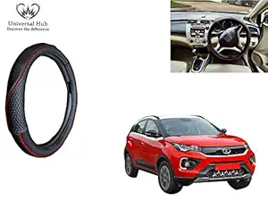 Universal Hub Car Steering Wheel Cover (Black Crock) for Nexon 2020