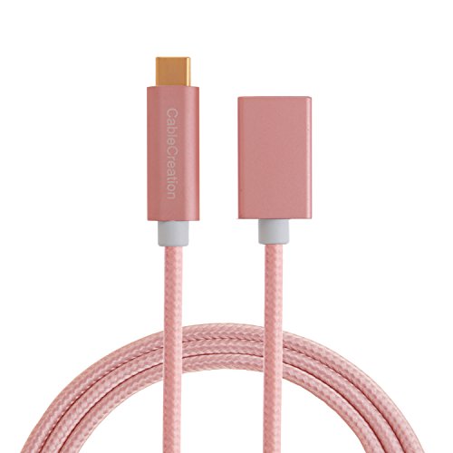 USB Typ C Kabel, cablecreation 3,3 Füße Super Speed Gen 2 (10Gbps) USB 3.1 Typ C männlich zu weiblich Verlängerungskabel, 1 m/rose gold - 5