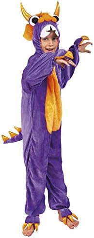 Confettery Plush Toy Children's Themed Party Carnival Costume Monster Onsie Jumpsuit, 116, 6-10 Years – Purple
