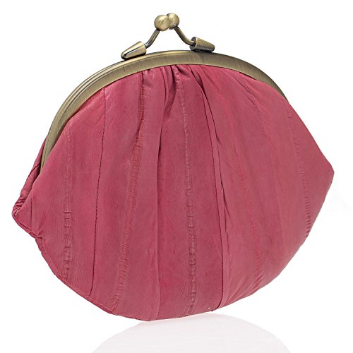 Preisvergleich Produktbild Becksöndergaard Damen Aalleder Geldbeutel Granny cranberry Klippverschluss weiches strapazierfähiges Aal-Leder 100001-334-new
