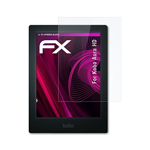 atFoliXPlastic Glass Protective Film compatible with Kobo Aura HD Glass Protector, 9H Hybrid-Glass FX Glass Screen Protector of plastic