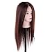 Anself Hair Model Long Synthetic Hair Hairdressing Training Head Mannequin Cut for Salon Practice with Clamp Dummy Model