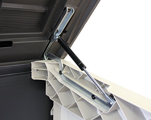 Keter Store It Out Max Gartenbox Mülltonnenbox Gerätebox Schuppen für 2 x 240 Liter Mülltonnen (Beige Braun) - 3