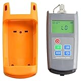 Bajo consumo de batería. SHUANGCONG Multímetro óptico portátil FTTH AUA-7010 Medidor de Potencia óptica -70 a + 10dBm Gris y Naranja