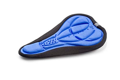 Preisvergleich Produktbild vhbw Sattelbezug Gelsattelbezug blau / schwarz für Fahrradsattel