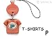 Produktbild P/blau Leder T-Shirt Handy-Charm-Vanca Windhund Alphabet/Symbol Maskottchen Made in Japan