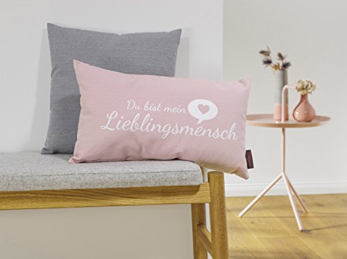 Kissen Lieblingsmensch altrose 30x50cm Made in Germany - 3