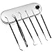 Produktbild Wandefol Zahnpflege Set 6er Aus Edelstahl, Zahnsteinentferner, Zahnreinigung Set,Dental Set,Edelstahl Zahnarzt Instrument,Zahnarztbesteck,Zahnsonde,Scaler, Mundspiegel für Zahnstein und Plaque