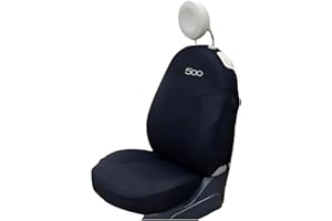 Italfodere - Coprisedili Auto Anteriori e Posteriori - Compatibili con Fiat 500 - Fatti a Mano - Cotone - Gommapiuma - Poliestere - Accessori Auto Interno - Made in Italy - Nero