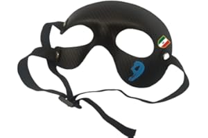 Zeus Party Masque Napoli OSIMHEN avec personnalisation SCUDETTO et NUMERO9 Noir - Masque Osimhen avec élastique réglable - Gadget Naples Football Enfants Homme