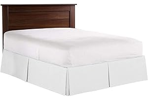 LIUMMRCY Falda de la Cama Drop de Polvo Plisado Polvo Extra de Cama Base de Cenefa Hoja Blanca de 153x203 cm Faldas de Cama