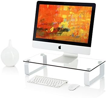 Inotek Protector- White Tablet Booster Seat for Displays It PC and Mac up to 32 inch (82 cm) Glass Securit Tempered Clear/Maximum Load 15 kg