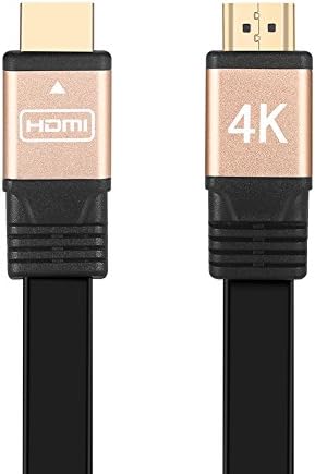 HDMI Cable Gold High-Speed 19 Pin V2.0 Flat Wire HDMI to HDMI Cable Supports 4K 3D Ethernet and ARC for Xbox360, PS3, BluRay Player, TV and More (10M)