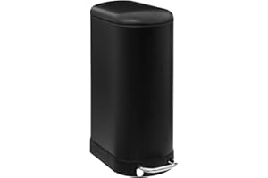 5 FIVE SIMPLY SMART 5five - poubelle slim à pédale métal 30l ariane noir