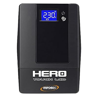 Infosec Onduleur Hero Touch LCD 1000VA avec 4 Prises IEC, port USB et écran tactile