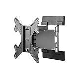 Stabiler robuster Halter geeignet für Geräte bis 30 kg, VESA-Lochabstände bis 200 mm x 200 mm. Im Lieferumfang ist Montagematerial (Distanzstücke, Dübel, Schrauben) enthalten