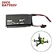 Produktbild Dkings für Hubsan H123D Drohne 7,6 V 980 mAh Lithium-Batterie Drohne Zubehör, für Hubsan H123D Drohne Lithium-Batterie Ersatzteile für die Ersatzteile von Hubsan Drohne 2 Stück schwarz