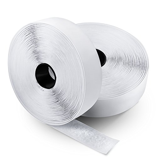 Preisvergleich Produktbild Meersee 8M Klettband Selbstklebend Extra Stark Doppelseitig Klebende Klettbänder Klettverschluss Flausch- und Hakenband Klettband Set, Weiß …