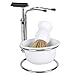 Portable Men Razor Shaving Brush Stand With Soap Dish Complete Set