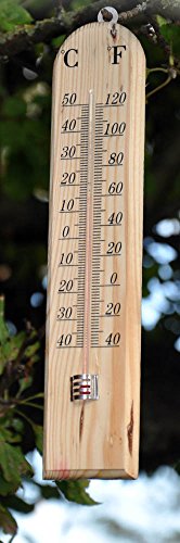 Kingfisher Traditionelles Thermometer aus Holz - 3