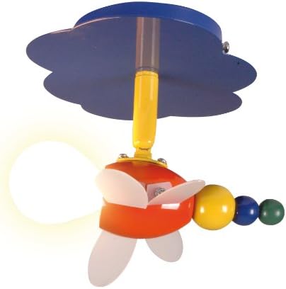 Naeve Leuchten Fliege Mimmi 157861 Children's Wall / Ceiling Light E 14 Maximum 40 W / 230 V / 50 Hz Excludes Bulb 17 x 14 x 12.5 cm Metal / Plastic / Multicoloured