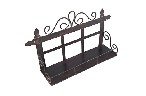 KOM Amsterdam 8704 Kleines Wandregal mit 1 Brett 32 x 18 cm, eisen antic finish