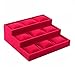 Produktbild Revesun grau Uhrenbox Display stapelbar Tablett Fall für 9 Uhren Armbanduhr Display Case Aufbewahrungsbox Organizer Geschenke Herren Collector Box, Hot Pink Watch Box