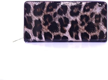 Freya Leopard Print Zip Around Purse - Brown