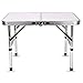 Produktbild EbuyChX Aluminiumklappbarer Camping Tisch Laptop Bett Schreibtisch Höhenverstellbar 60 x Weiss