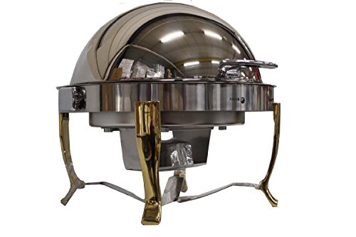 Chafing Dish Speisewärmer Wärmebehälter Fagor Rund Edelstahl HxBxT 54x52x46 cm