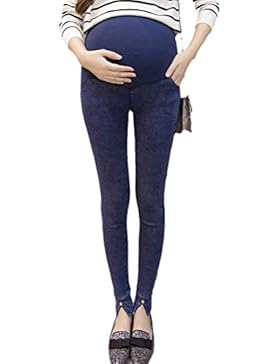 Zhhlaixing Winter Denim Thicken Plus Velvet Maternità Trousers Pregnancy Pants Leggings