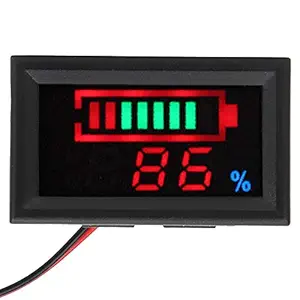 Battery Capacity Indicator, Small Size Battery Voltage Meter Easy To Carry High Definition for Car Bikes Power Bank for Monitoring Battery Capacity And Voltage(Lithium battery, 60V)