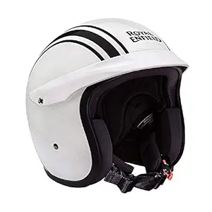 Royal Enfield Open Face Peak ABS Helmet (Gloss White, Medium, RRGHEN000070)