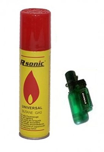 Jet Lighter + Refill Gas 100 ml Ultra-Compact Storm-Proof Torch Lighter Rechargeable Various Colours Feruerzeug Gas