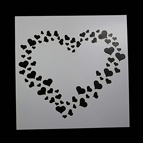 HuntGold ?CK631 Backen Dekoration Liebe Herz Kaffee Milch Kuchen Tassekuchen Schablone Vorlage Form - 3