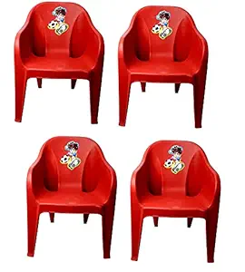 Baal Kids Chair Strong and Durable Kids Plastic School Study Chair (Set of 4)