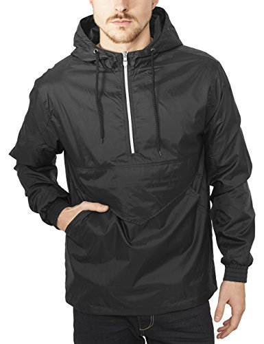 Urban Classics Herren Jacke Pull Over Windbreaker, Gr. Medium, Schwarz (black 7)