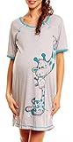 Happy Mama. Women's Maternity Nursing Nightdress Breastfeeding Nightshirt. 366p