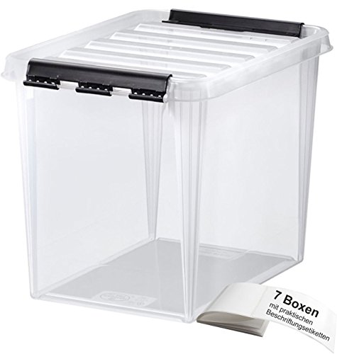 ORTHEX Smart Store Classic 11 / 7 Stück Aufbewahrungsboxen mit Clip-Verschluss im SET, inkl. Beschriftungsetiketten