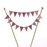 amazing buntings, Happy Birthday, Kuchen Ammer, Kuchendeckel, Rosa Pastell, Kleine Fahnen