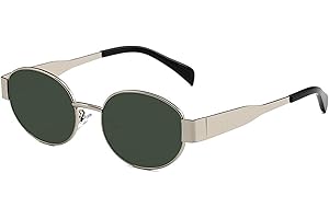 LHSDMOAT Occhiali da sole da donna polarizzati ovali retrò, occhiali da sole vintage cat eye anni '90, occhiali da sole da festa di carnevale estivi alla moda