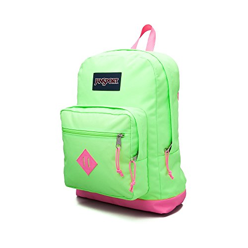 JanSport Superbreak Backpack (Bright Green/Pink 17530)