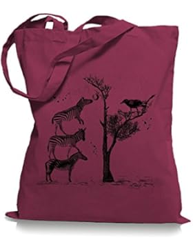Zebras Stoffbeutel |Apfelbaum Tr