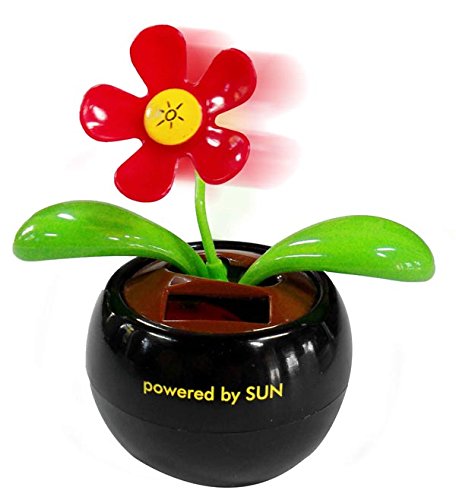 Wackelblume Gute Laune Blume mit Solar Flip Flap
