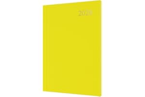 Collins - Essential - 2026 12 Month Calendar Year Planner, Week-To-View Diary, A5 Hard Cover - Yellow (ESSA53.45-26)
