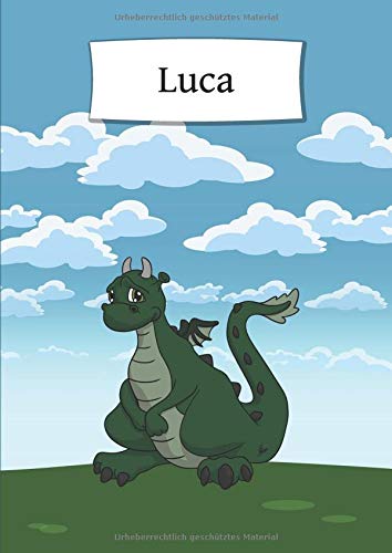 Preisvergleich Produktbild Luca: Personalisiertes Notizbuch / Softcover / 120 Seiten / blanko / nummeriert / Notebook / Tagebuch / Diary / Bullet Journal / Scrapbook / Geschenkidee / DIN A4