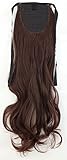 S-noilite Fashion 18"(46cm) Curly Binding Tie up Ponytail Clip in Hair Extensions Extension One Piece Wrap Around Pony Tail 12 Colors Available (Medium Brown)