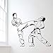 Produktbild limicry Kinder Schlafzimmer Karate Kick Game Wandtattoo Vinyl Kunstwanddekor Aufkleber Removable Home 52Cm X 44Cm